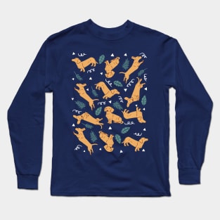 Dachshund Pattern Long Sleeve T-Shirt